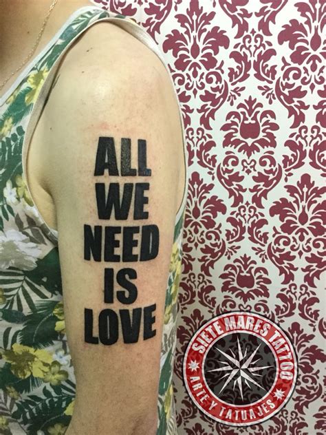 all we need is love tatuaje